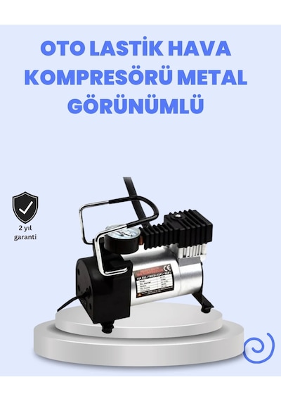 Dc 12v Metal Hava Kompresörü Araç Lastik Şişirme 35l/dk 1 Adet