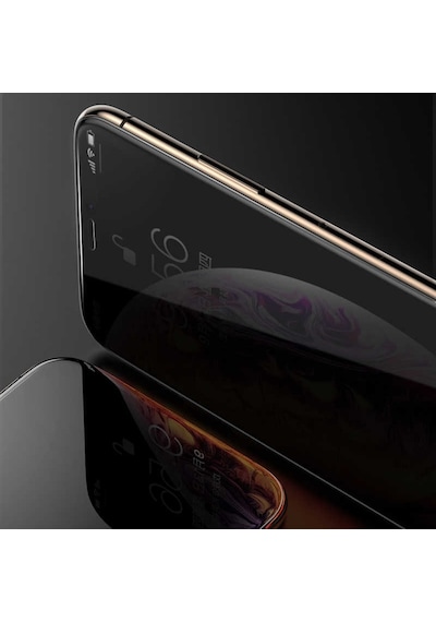Apple Uyumlu   iPhone 12 Mini Zore Kor Hayalet Cam Ekran Koruyucu Siyah