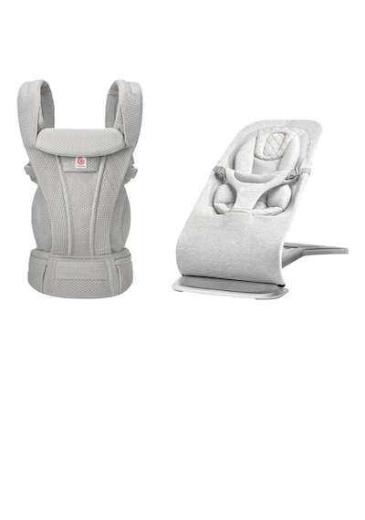 Bouncer & Taşıyıcı Seti Evolve Light Grey & Omni Deluxe Mesh Pearl Grey
