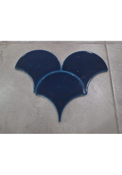 Armada Çini 17x17 Cm Koyu Petrol Mavisi Balık Pulu Seramik