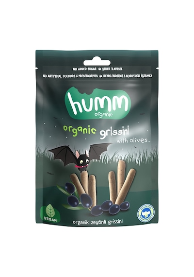 Humm Organic Organik Grissini Zeytinli 55 G - 8 Adet Tarı