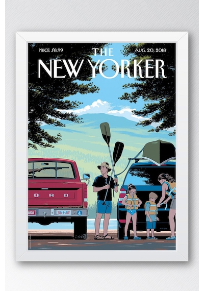 The New Yorker Çerçeveli Tablo August 20 2018 - Göle Gidiş Tablosu