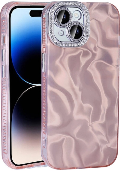 Apple Uyumlu iPhone 15 Plus Kılıf Airbagli Parlak Taş Detay Tasarımlı Esila Kılıf