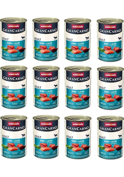 Animonda Gran Carno Sığır Ve Ispanaklı Köpek Konserve 400 G X 12 Adet