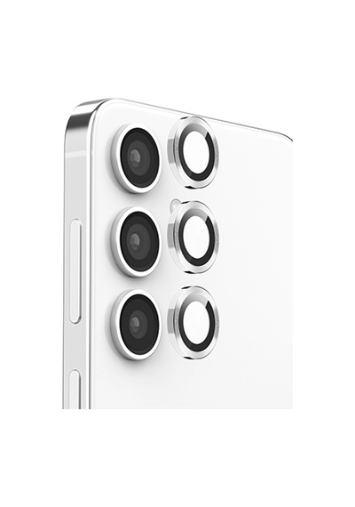 Samsung Galaxy Uyumlu S25 Plus Raze Metal Kamera Lens - Gümüş - 100 Çok Renkli