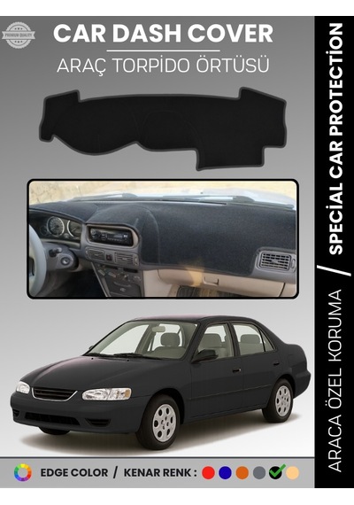 Toyota Corolla E110 1998-2002 Torpido Örtüsü Ön Göğüs Koruma Araca Özel Çatlamayı Önler Kaymaz - 333 Stiloto