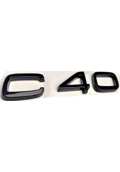 Volvo Uyumlu C40 Siyah Yazı