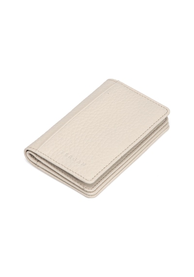 Tergan Bej Deri Unisex Kredi Kartlık 01601B19