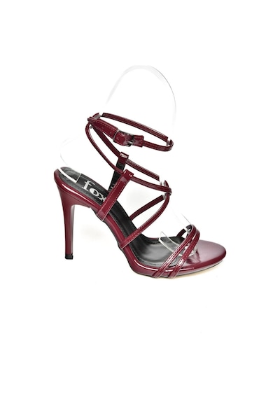 Fox Shoes S997066308 Bordo Rugan İnce Topuklu Kadın Ayakkabı Bordo