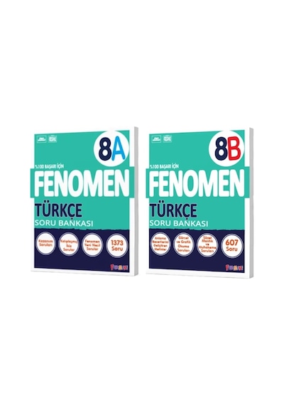 Fenomen Yayıncılık 8. Sınıf Türkçe A+b Soru Bankası 2 Kitap