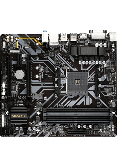Gigabyte B450M DS3H V2 AMD B450 3600 MHz (OC) DDR4 Soket AM4 mATX Anakart