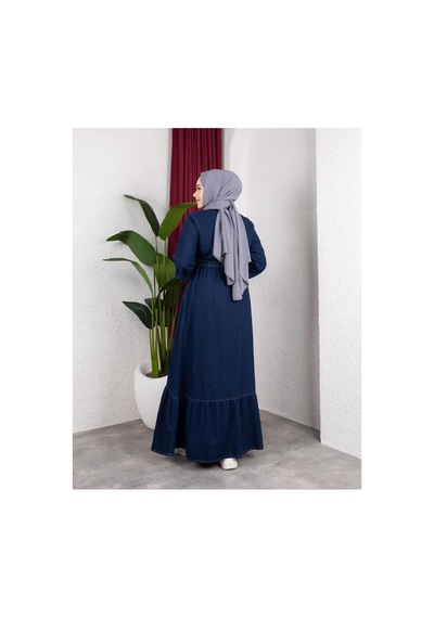 Hb Harma Time Butik Kadın Düğmeli Kuşaklı Denim Koyu Kot Mavi Elbise Koyu Mavi Koyu Mavi Hb Harma Time Butik Kadın Düğmeli Kuşaklı Denim Koyu Kot Mavi Elbise Koyu Mavi Koyu Mavi