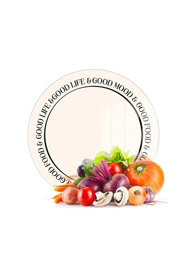 Cam Kesme Tahtası Ve Sunumluk Good Life 30x30 Cm Çok Renkli