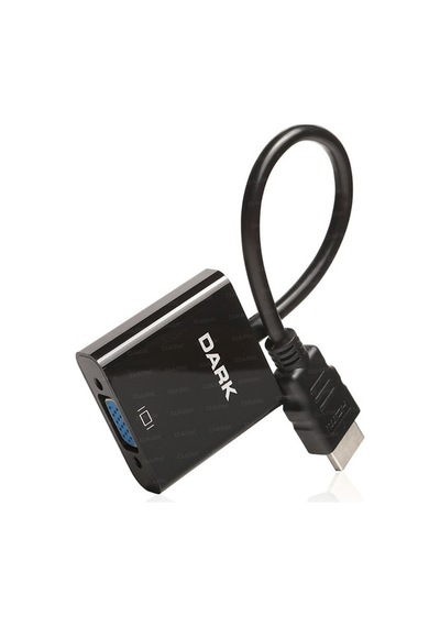 Dark Hdmı Erkek To Vga Dişi + Ses Çevirici
