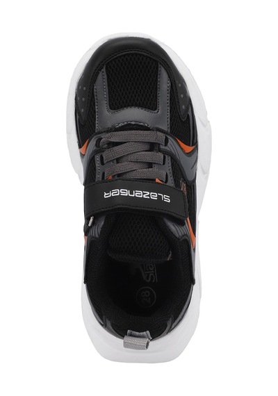 Slazenger  KENDALL Çocuk Cırt Cırtlı Siyah  -  Koyu Gri Günlük Spor  Ayakkabısı