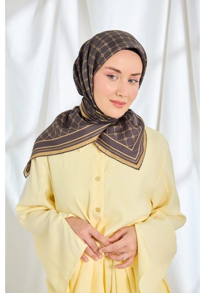Silk Home %100 Twill İpek Eşarp S539 Acı Kahve
