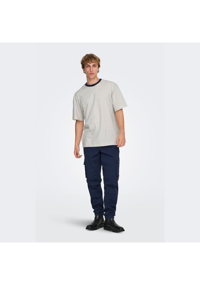 Only & Sons Fred Life Erkek Tişört 22036384-gdn Kahverengi