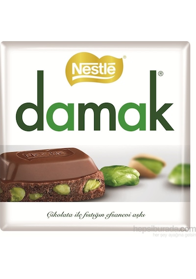 Nestle Damak Antep Fıstıklı Sütlü Kare Çikolata 6 x 60 G