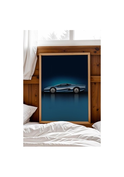 Saturn Jaguar Xj220 Araba Çerçeveli Tablo Erkek Odası Ve Garaj Dekoru Classic Car Collection