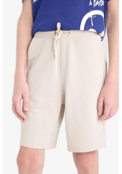 Defacto Regular Fıt Sweatshirt Kumaşı Şort Erkek Çocuk B5867A825SM Gri