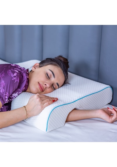 SimpleThePillow Kol Destekli Visco Boyun Yastığı Balayı Yastığı 65*49*31*12