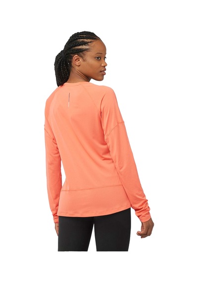 Salomon Cross Run Ls Tee W 2171 Fuşya