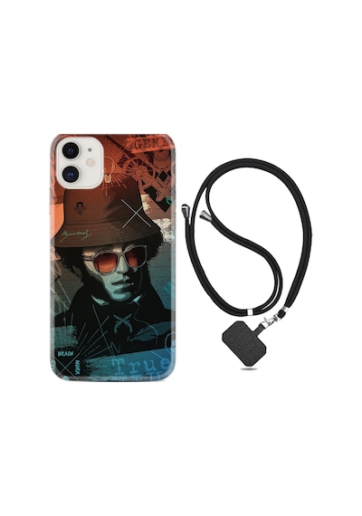 Apple Uyumlu iPhone 12 Kılıf Boyun Askılı Hard Brain Work 1646