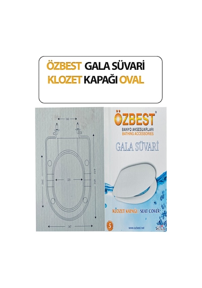 Klozet Kapağı, Duvara Sıfır, Gala Süvari, Hijyenik, Basit Kurulum Tak Kullan Beyaz