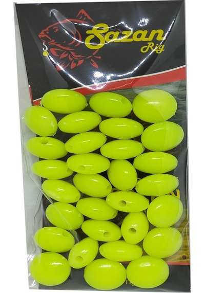 Sazan Dip Yemi Fluo Yeşil Jelibon Boncuk 16 Mm (30 Adet)