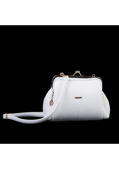 Nas Bag Burslu Klipsli Vintage Omuz Ve Çapraz Çanta 23x20 Cm Ebatlarındadır Beyaz Lopez Beyaz