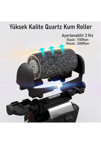 Valkyrie 10 Lu Ayak Bakım Seti Elektrikli Nasır Ayak Törpüsü Ve Pedikür Şarjlı Ve Taşınabilir