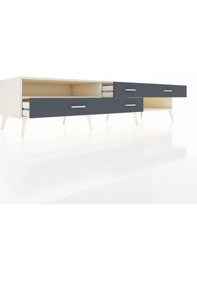 Kronos Tv Ünitesi Tek Raflı 4 Çekmeceli 220x59x51 Aytaşı-aytaşı/antrasit Aytası/antrasıt - Aytası Kronos Tv Ünitesi Tek Raflı 4 Çekmeceli 220x59x51 Aytaşı-aytaşı/antrasit Aytası/antrasıt - Aytası