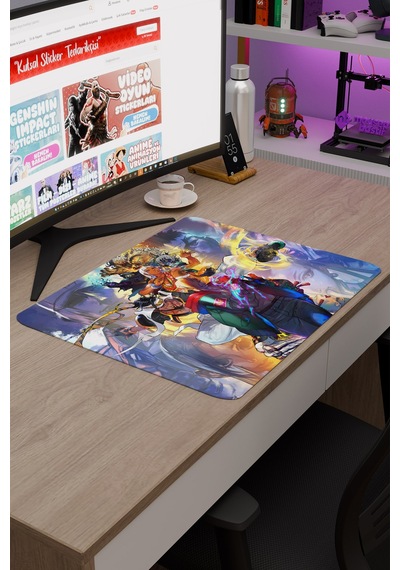 Street Fighter Kaymaz Dikişli Kauçuk Oyuncu Mousepad V3 - 48x40 Xl Gaming Mouse Pad Fare Altlığı