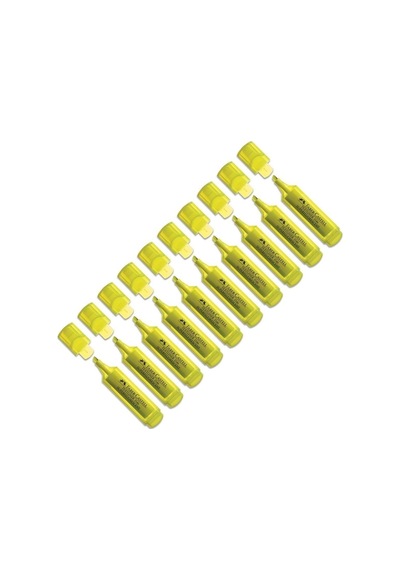 Faber-castell Şeffaf Gövde Fosforlu Kalem 1546 Sarı 10 Adet 0