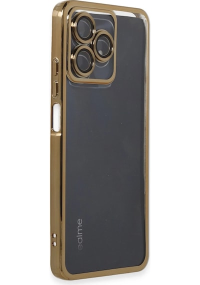Newface - 463 - Realme C53 Kılıf Razer Lensli Silikon - Kmrsfres - - Gold