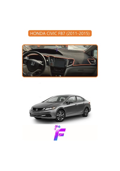 Honda Cıvıc Fb7 2011-2015 Torpido Örtüsü Güneşten Korur Kolay Montaj Tam Uyum F58