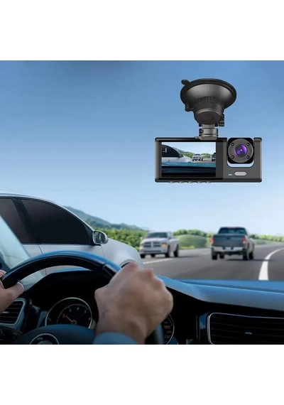 Araç Araba Kamerasi Black Box Traffic Recorder 3 Kameralı 5468