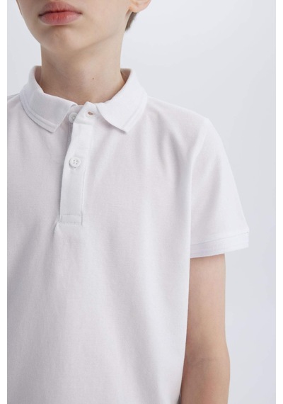 DeFacto Erkek Çocuk Basic Düz Pike Kısa Kollu Polo Tişört K1689A625SMWT34