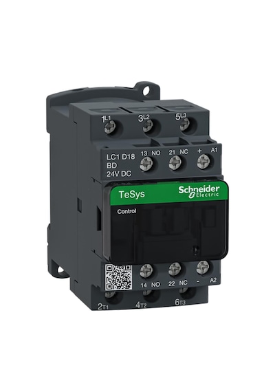 Schneider 18A 1NA+1NK 24V DC 50/60Hz 7,5kW Güç Kontaktörü