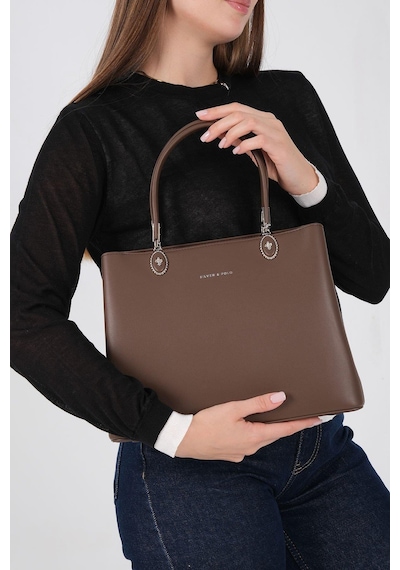 Silver Polo Sp1234 Kadın El Çantası Cilt Kahve-kahve