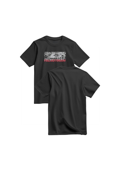 Unisex Kısa Kollu Falastinian Ve Zincirli Gözler Baskılı Tişört S - 2xl T300029 Siyah