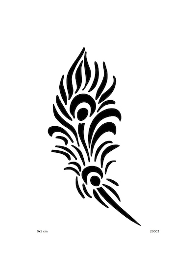 Airbrush Tattoo Çiçek Kına Deseni Yapışkanlı Stencil Süsleme Ve Boyama Kalıbı