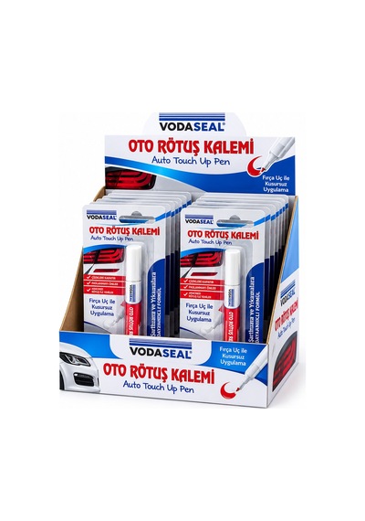 12 Adet Metalik Beyaz Oto Rötuş Kalem Fırça Uç 5ml 5705