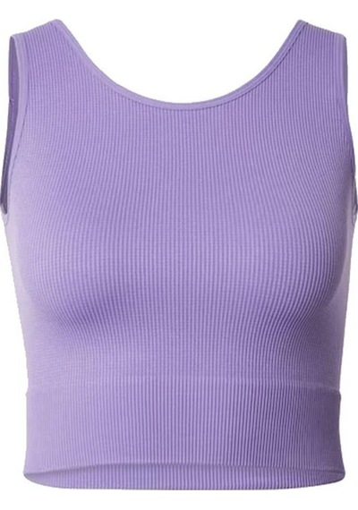 Only Play Kadın Bustiyer Onpjaıa Lıfe Un Sl Seam Short Top Noos 15250051-aster Purple Mor