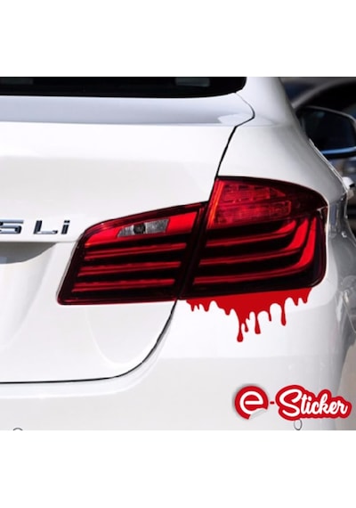 2 Adet Kan Damlası Far Sticker Oto Sticker Araba Sticker