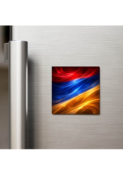 Ermenistan Armenia Abstract Ülke Bayraklı Buzdolap Magneti - 9x9 Cm