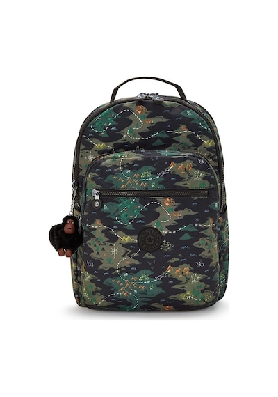 Kipling Kıplıng Seoul Lap Büyük Boy Sırt Çantası Desenli Camo Treasure Desenli Çok Renkli