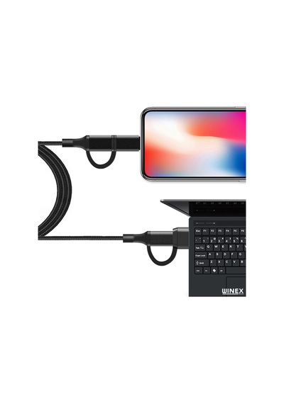Winex 4in1 Typec-usb-lightning-type-c Çıkışlı Hızlı Şarj Kablosu