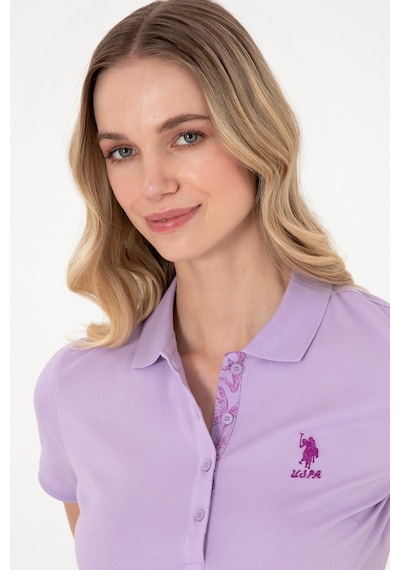 U.S. Polo Assn. Kadın Lila Basic Polo Yaka Tişört 50300896-VR034