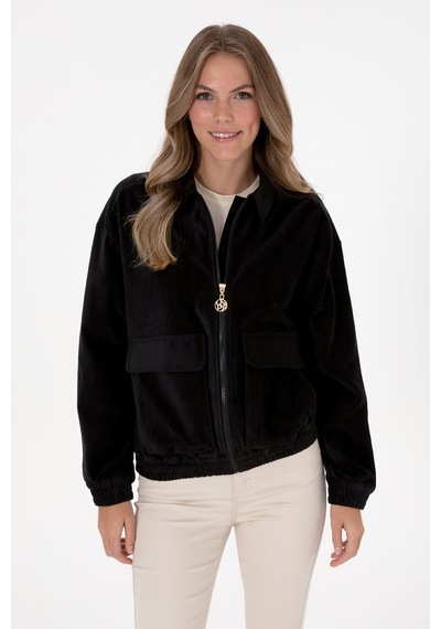 U.s. Polo Assn. Kadın Siyah Dokuma Mont 50313095-vr046 Siyah